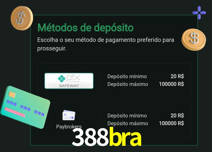 O cassino 388bra oferece uma grande variedade de métodos de pagamento